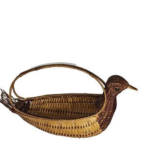 Duck Wocker Basket Country Cottage Home Decor Farmhouse Storage Animal Theme